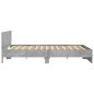 vidaXL Estructura de cama con cabecero gris hormigón 160x200 cm vidaXL Estructura de cama con cabecero gris hormigón 160x200 cm