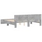 vidaXL Estructura de cama con cabecero gris hormigón 160x200 cm vidaXL Estructura de cama con cabecero gris hormigón 160x200 cm