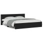 vidaXL Estructura de cama con cabecero negra 160x200 cm vidaXL Estructura de cama con cabecero negra 160x200 cm