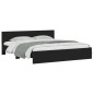 vidaXL Estructura de cama con cabecero negra 160x200 cm vidaXL Estructura de cama con cabecero negra 160x200 cm