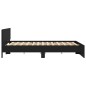vidaXL Estructura de cama con cabecero negra 160x200 cm vidaXL Estructura de cama con cabecero negra 160x200 cm