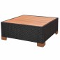 vidaXL Muebles de jardín y cojines 7 piezas ratán sintético negro vidaXL Muebles de jardín y cojines 7 piezas ratán sintético negro
