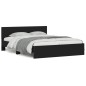 vidaXL Estructura de cama con cabecero negra 140x190 cm vidaXL Estructura de cama con cabecero negra 140x190 cm