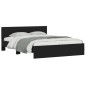 vidaXL Estructura de cama con cabecero negra 140x190 cm vidaXL Estructura de cama con cabecero negra 140x190 cm