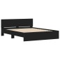 vidaXL Estructura de cama con cabecero negra 140x190 cm vidaXL Estructura de cama con cabecero negra 140x190 cm