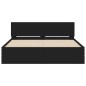 vidaXL Estructura de cama con cabecero negra 140x190 cm vidaXL Estructura de cama con cabecero negra 140x190 cm