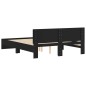 vidaXL Estructura de cama con cabecero negra 140x190 cm vidaXL Estructura de cama con cabecero negra 140x190 cm