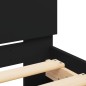 vidaXL Estructura de cama con cabecero negra 140x190 cm vidaXL Estructura de cama con cabecero negra 140x190 cm