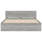 vidaXL Estructura de cama con cabecero gris Sonoma 140x190 cm vidaXL Estructura de cama con cabecero gris Sonoma 140x190 cm