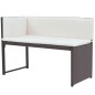 vidaXL Juego de comedor de jardín 5 piezas ratán PE y acero marrón vidaXL Juego de comedor de jardín 5 piezas ratán PE y acero marrón