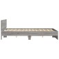 vidaXL Estructura de cama con cabecero gris Sonoma 140x190 cm vidaXL Estructura de cama con cabecero gris Sonoma 140x190 cm