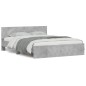 vidaXL Estructura de cama con cabecero gris hormigón 140x190cm vidaXL Estructura de cama con cabecero gris hormigón 140x190cm