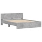 vidaXL Estructura de cama con cabecero gris hormigón 140x190cm vidaXL Estructura de cama con cabecero gris hormigón 140x190cm