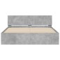vidaXL Estructura de cama con cabecero gris hormigón 140x190cm vidaXL Estructura de cama con cabecero gris hormigón 140x190cm
