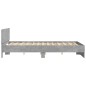 vidaXL Estructura de cama con cabecero gris hormigón 140x190cm vidaXL Estructura de cama con cabecero gris hormigón 140x190cm