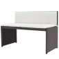 vidaXL Juego de comedor de jardín 5 piezas ratán PE y acero marrón vidaXL Juego de comedor de jardín 5 piezas ratán PE y acero marrón