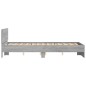 vidaXL Estructura de cama con cabecero gris Sonoma 135x190 cm vidaXL Estructura de cama con cabecero gris Sonoma 135x190 cm