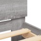 vidaXL Estructura de cama con cabecero gris Sonoma 135x190 cm vidaXL Estructura de cama con cabecero gris Sonoma 135x190 cm