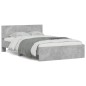 vidaXL Estructura de cama con cabecero gris hormigón 120x190 cm vidaXL Estructura de cama con cabecero gris hormigón 120x190 cm