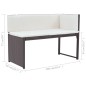 vidaXL Juego de comedor de jardín 5 piezas ratán PE y acero marrón vidaXL Juego de comedor de jardín 5 piezas ratán PE y acero marrón