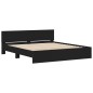 vidaXL Estructura de cama con cabecero y luces LED negra 200x200 cm vidaXL Estructura de cama con cabecero y luces LED negra 200x200 cm