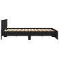 vidaXL Estructura de cama con cabecero y luces LED negra 200x200 cm vidaXL Estructura de cama con cabecero y luces LED negra 200x200 cm