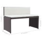 vidaXL Juego de comedor de jardín 5 piezas ratán PE y acero marrón vidaXL Juego de comedor de jardín 5 piezas ratán PE y acero marrón