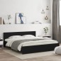 vidaXL Estructura de cama cabecero y luces LED negra 180x200 cm vidaXL Estructura de cama cabecero y luces LED negra 180x200 cm