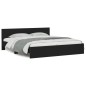 vidaXL Estructura de cama cabecero y luces LED negra 180x200 cm vidaXL Estructura de cama cabecero y luces LED negra 180x200 cm