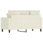 vidaXL Sofá de 2 plazas terciopelo color crema 120 cm