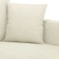 vidaXL Sofá de 2 plazas terciopelo color crema 120 cm