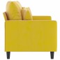 vidaXL Sofá de 2 plazas terciopelo amarillo 120 cm vidaXL Sofá de 2 plazas terciopelo amarillo 120 cm