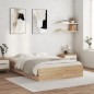 vidaXL Cama con cajones madera de ingeniería roble Sonoma 120x190 cm vidaXL Cama con cajones madera de ingeniería roble Sonoma 120x190 cm