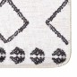 vidaXL Alfombra lavable antideslizante negro y blanco 120x180 cm vidaXL Alfombra lavable antideslizante negro y blanco 120x180 cm