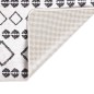 vidaXL Alfombra lavable antideslizante negro y blanco 120x180 cm vidaXL Alfombra lavable antideslizante negro y blanco 120x180 cm