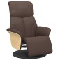 vidaXL Sillón reclinable con reposapiés cuero sintético marrón vidaXL Sillón reclinable con reposapiés cuero sintético marrón