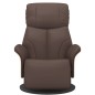 vidaXL Sillón reclinable con reposapiés cuero sintético marrón vidaXL Sillón reclinable con reposapiés cuero sintético marrón