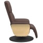 vidaXL Sillón reclinable con reposapiés cuero sintético marrón vidaXL Sillón reclinable con reposapiés cuero sintético marrón