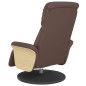 vidaXL Sillón reclinable con reposapiés cuero sintético marrón vidaXL Sillón reclinable con reposapiés cuero sintético marrón
