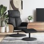 vidaXL Sillón reclinable con reposapiés cuero sintético negro vidaXL Sillón reclinable con reposapiés cuero sintético negro
