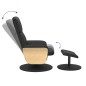 vidaXL Sillón reclinable con reposapiés cuero sintético negro vidaXL Sillón reclinable con reposapiés cuero sintético negro