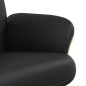 vidaXL Sillón reclinable con reposapiés cuero sintético negro vidaXL Sillón reclinable con reposapiés cuero sintético negro
