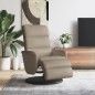 vidaXL Sillón reclinable con reposapiés cuero sintético capuchino vidaXL Sillón reclinable con reposapiés cuero sintético capuchino