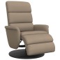 vidaXL Sillón reclinable con reposapiés cuero sintético capuchino vidaXL Sillón reclinable con reposapiés cuero sintético capuchino