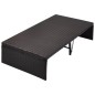 vidaXL Cama de jardín con toldo ratán sintético marrón 190x130 cm vidaXL Cama de jardín con toldo ratán sintético marrón 190x130 cm