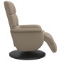 vidaXL Sillón reclinable con reposapiés cuero sintético capuchino vidaXL Sillón reclinable con reposapiés cuero sintético capuchino