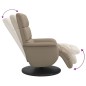 vidaXL Sillón reclinable con reposapiés cuero sintético capuchino vidaXL Sillón reclinable con reposapiés cuero sintético capuchino