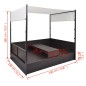 vidaXL Cama de jardín con toldo ratán sintético marrón 190x130 cm vidaXL Cama de jardín con toldo ratán sintético marrón 190x130 cm