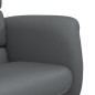 vidaXL Sillón reclinable con reposapiés cuero sintético gris vidaXL Sillón reclinable con reposapiés cuero sintético gris
