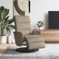 vidaXL Sillón reclinable masaje reposapiés cuero sintético capuchino vidaXL Sillón reclinable masaje reposapiés cuero sintético capuchino